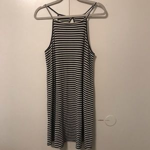 Love Fire Black & White Striped Dress